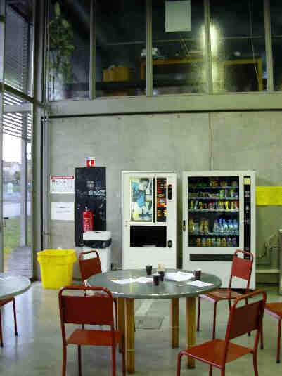Cafeteria area with drinks machine at ENSA Limoges