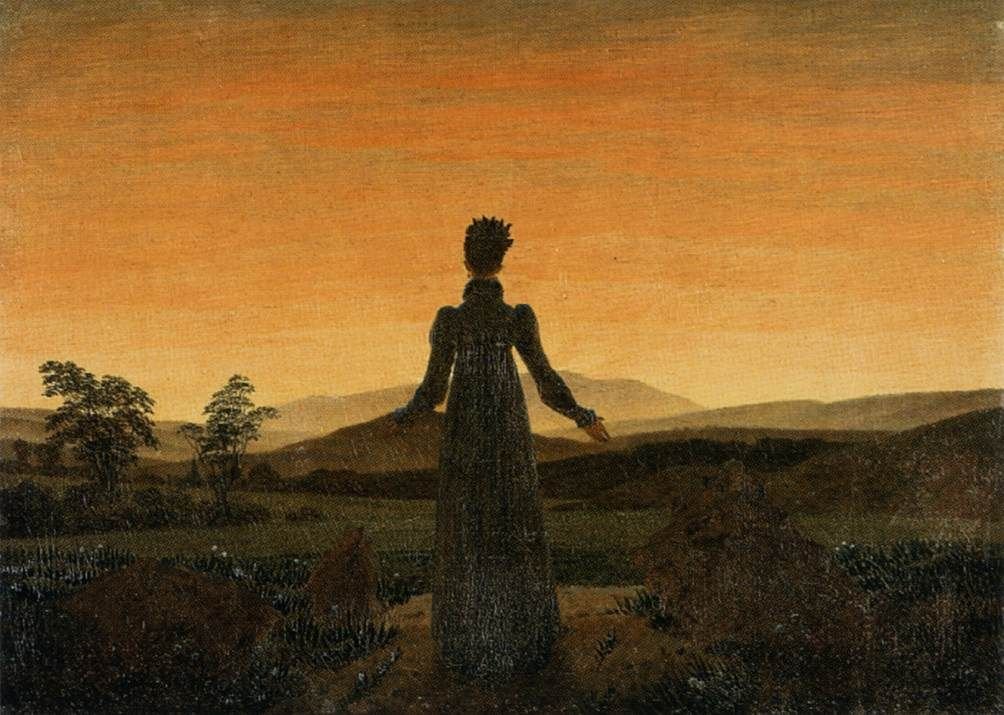 Caspar David Friedrich, Woman Before the Rising Sun, 1818-20