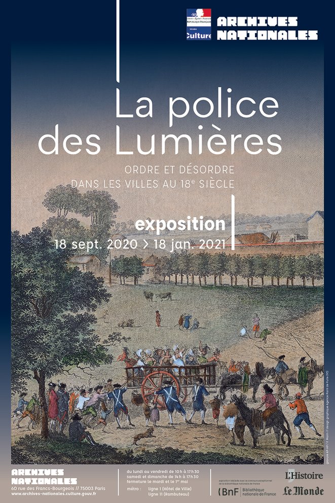 Exhibition poster for La Police des Lumières